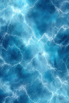 Fantasy wallpaper. A vivid and dynamic depiction of a turbulent scene, likely caused by a lightning strike. The background is a gradient of deep blue.