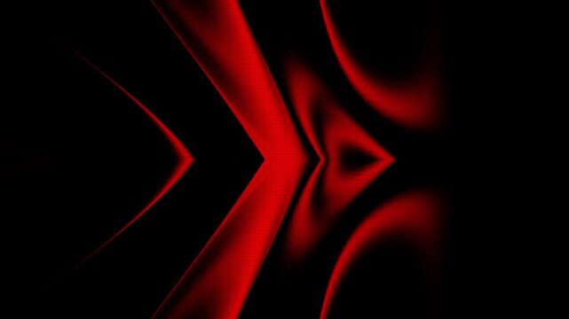 Red glowing tech arrows and grid lines on black background