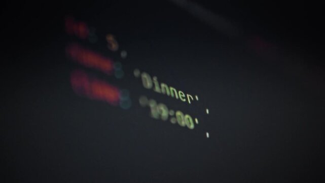 Monitor screen displays fluid sequence numbers symbols, illustrating artificial intelligence at work real-time data processing. This dynamic visual feed showcases computer system's complex operations