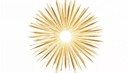 Fototapeta premium Bright Gold Sunburst Illustration with Radiating Rays for Celebration Design