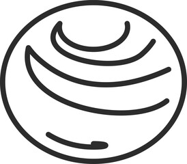 Spinning Gas Planet Atmosphere Outline Icon © kimberrywood