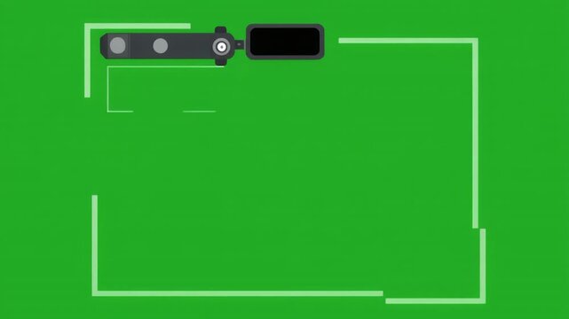 Abstract animation with a green screen and a black screen for video editing and motion graphics