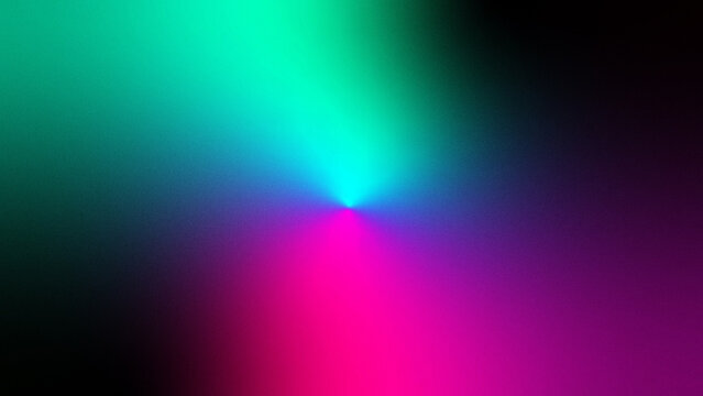 Vibrant colorful gradient background with neon pink blue and green rays emanating from a single point  abstract light beams