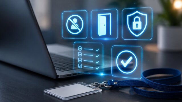 Employee Offboarding Access Revocation With Security Badge and Digital Checklist