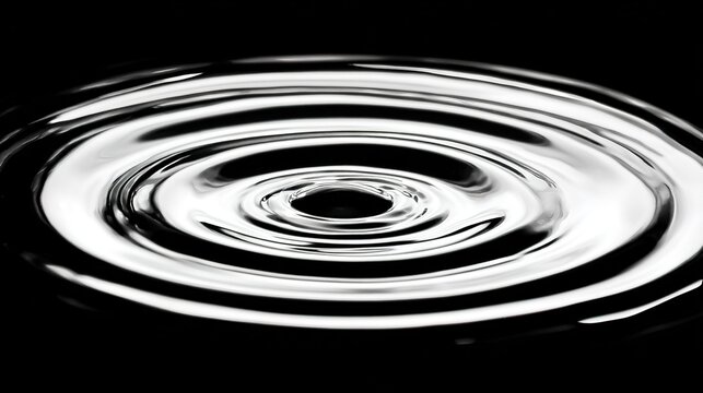 infamy. A single water droplet creating perfect ripples on still water. travel magazines, destination branding, designed for outdoor magazines and nature guides and travel destination branding.