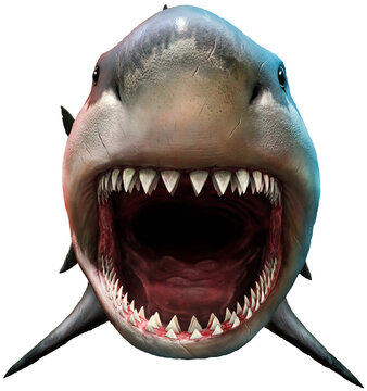 Shark with open mouth	
