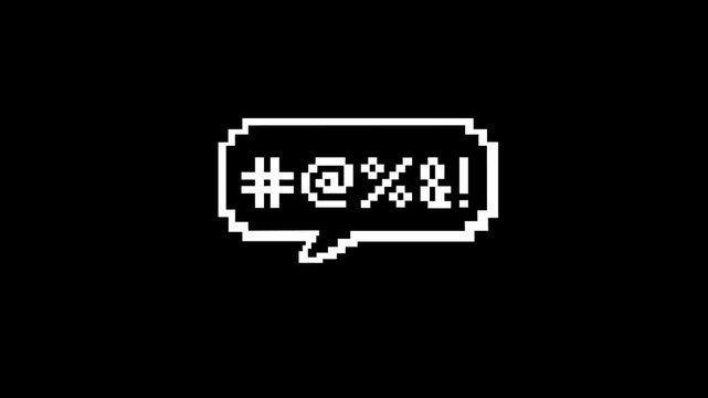 dialog box animation, with various thought contents, programming code symbols, chatty, grumbling, confusing concepts, 4k video