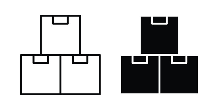 Inventory control icon solid Icon Design Concept. Line icons