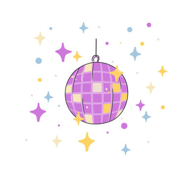 Retro Disco Ball Isolated Icon