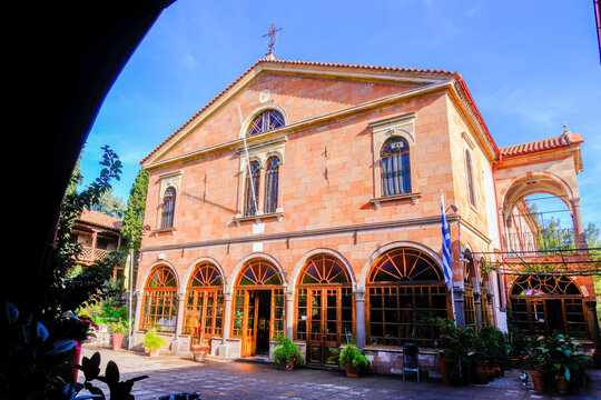 Lesbos Island - Greece, December 20, 2025, Mantamados is a town and former municipality on the island of Lesbos in the North Aegean region of Greece.