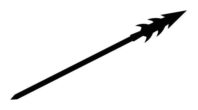 Black silhouette of a medieval spear weapon.