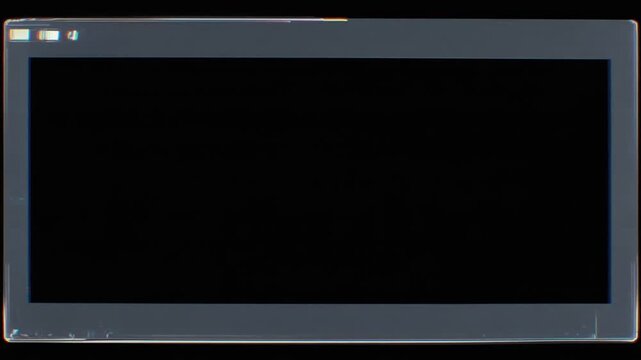 Abstract black screen display with glitch effect and digital noise for background