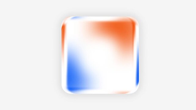 A single white glossy rounded square app icon with a soft gradient sits on a clean light gray background surface