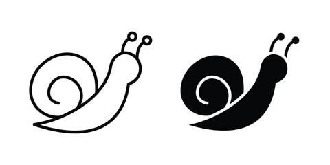 Snail icon solid Icon Design Concept. Line icons © Win
