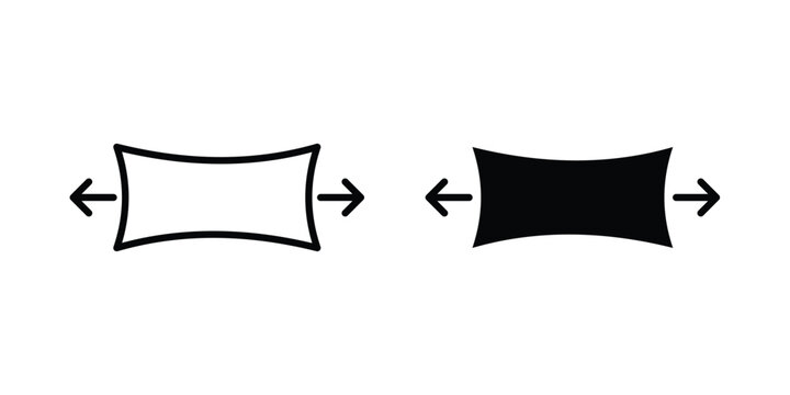 Stretchable icon solid Icon Design Concept. Line icons