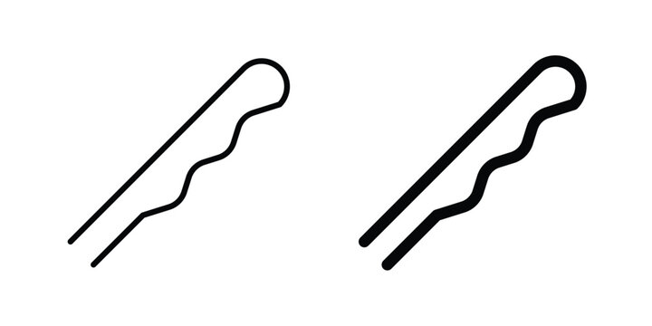 Bobby pin icon suitable for design projects
