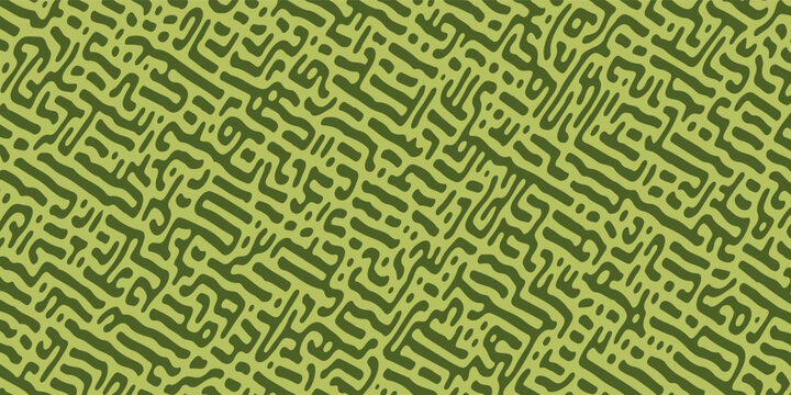 Green turing lines organic shape patterns background design