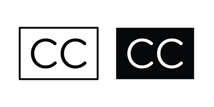 Closed caption icon suitable for design projects