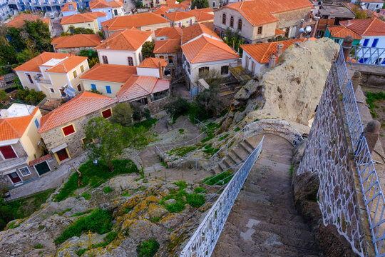 Lesvos Island - Greece, December 20, 2025, Panag&iacute;a Glykofilo&uacute;sa in Petra, Lesvos Greece.