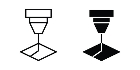 Laser machine icon suitable for design projects © Annimo