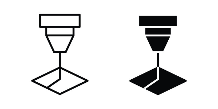 Laser machine icon suitable for design projects