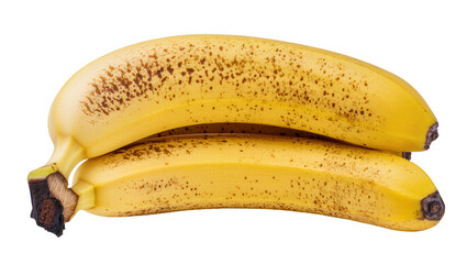 Two ripe yellow bananas with brown spots © Antonio