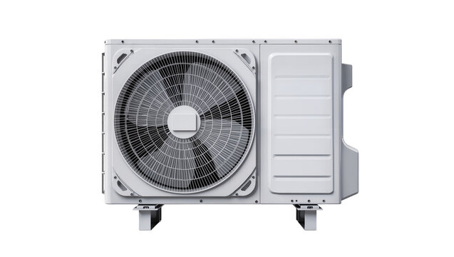 Outdoor air conditioning unit with fan and vents
