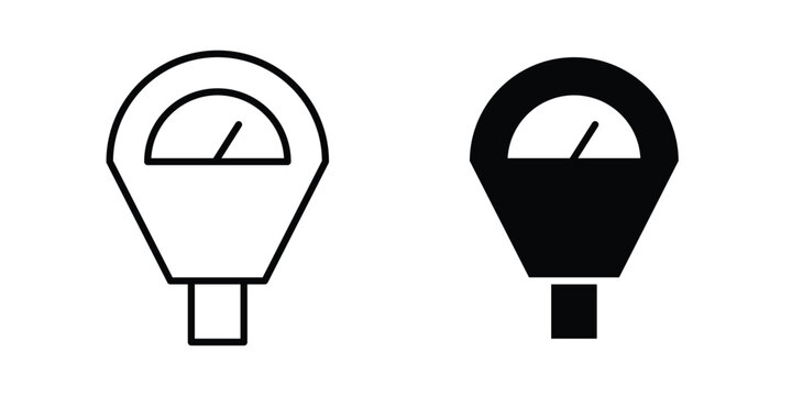 Parking meter icon suitable for design projects
