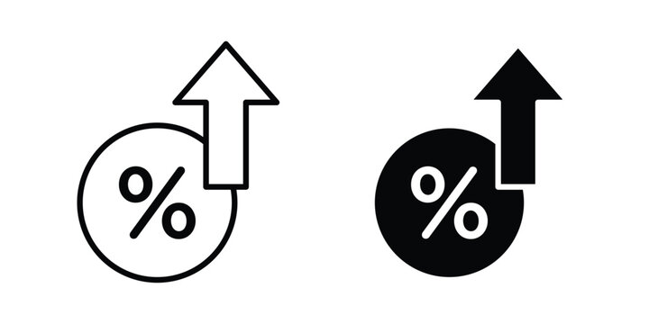 Percent down icon suitable for design projects