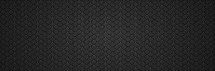 Naklejka premium Dark black carbon diamond lattice background minimal seamless pattern.
