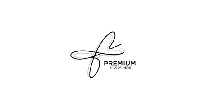 Elegant handwritten logo with the word 'PREMIUM' and 'TAILOR HERE' below, suggesting custom tailoring services.