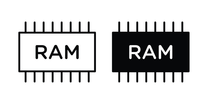 Ram memory icon suitable for design projects