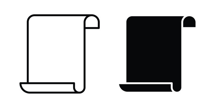 Scroll paper icon suitable for design projects