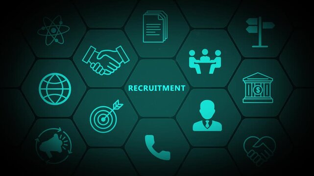Recruitment Dashboard Interface Representing Talent Acquisition, Workforce Planning and Human Resource Management Strategy