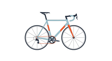 Fototapeta premium Modern road bike illustration isolated on white background