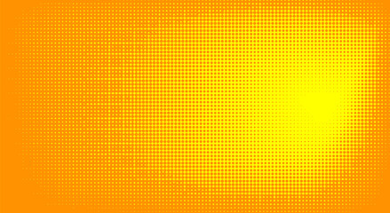 Fototapeta premium Vibrant orange abstract background. Halftone yellow and orange background sun Not AI, vector illustration.