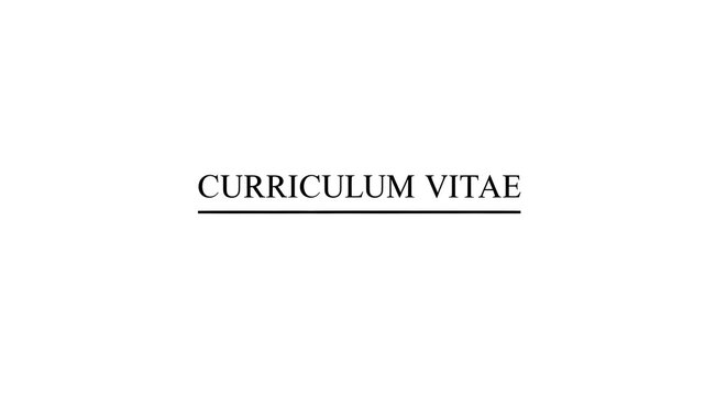 Curriculum vitae title with white background job application career path work history job seeker academic record