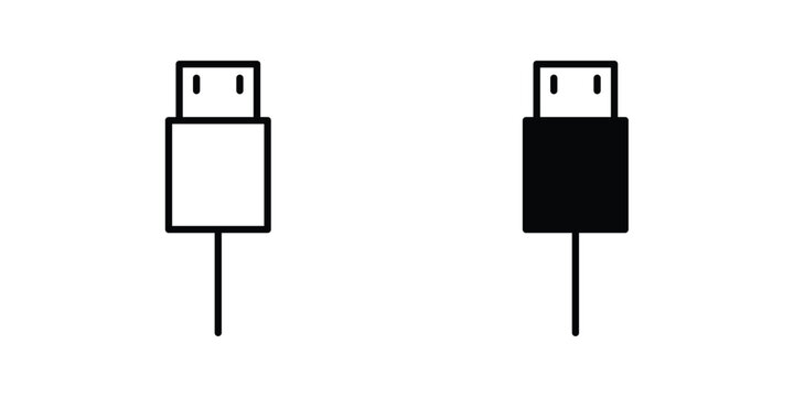 USB cable icon suitable for design projects