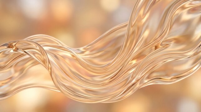Abstract vector background featuring flowing orange and yellow wave lines in a motion blur swirl pattern with a light smoke texture and fractal curve design