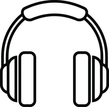 Headphones illustration outline drawing line art stereo system consumer electronics entertainment system sound system noise cancelling computer accessory