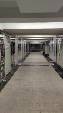 a path through an underground passage without people