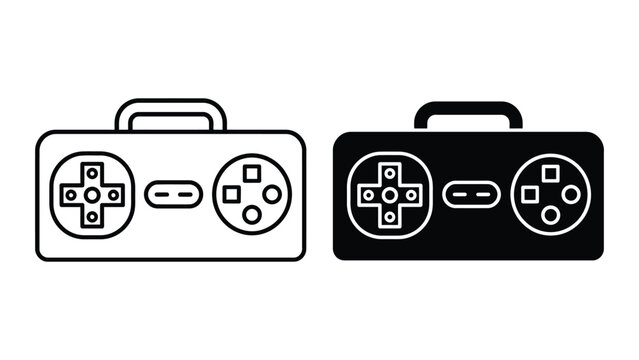 Game controller case icon set
