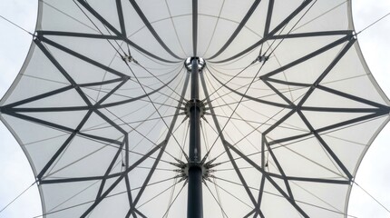 Obraz premium Geometric Structure of a Modern Outdoor Canopy.