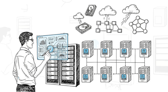 IT Professional Managing Cloud Servers and Data Networks