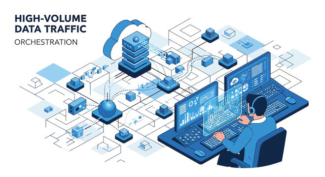 High-Volume Data Traffic Orchestration - Cloud Computing, Network Management