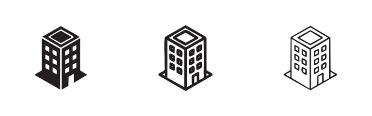 Isometric Office Building or Apartment Tower Urban Icons © liubomir118809