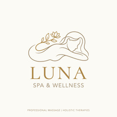 Obraz premium Spa and wellness logo design.