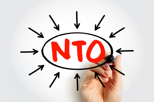 NTO Notice to Owner acronym hand drawn with marker inside oval and arrows pointing to it on background. Legal document used in construction industry to protect rights to claim a lien