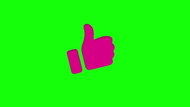 like animation on green screen background