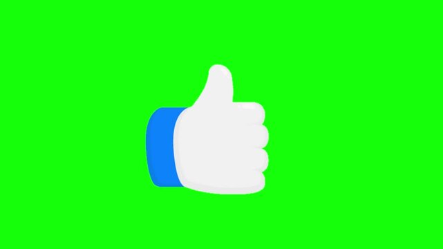 like animation on green screen background
